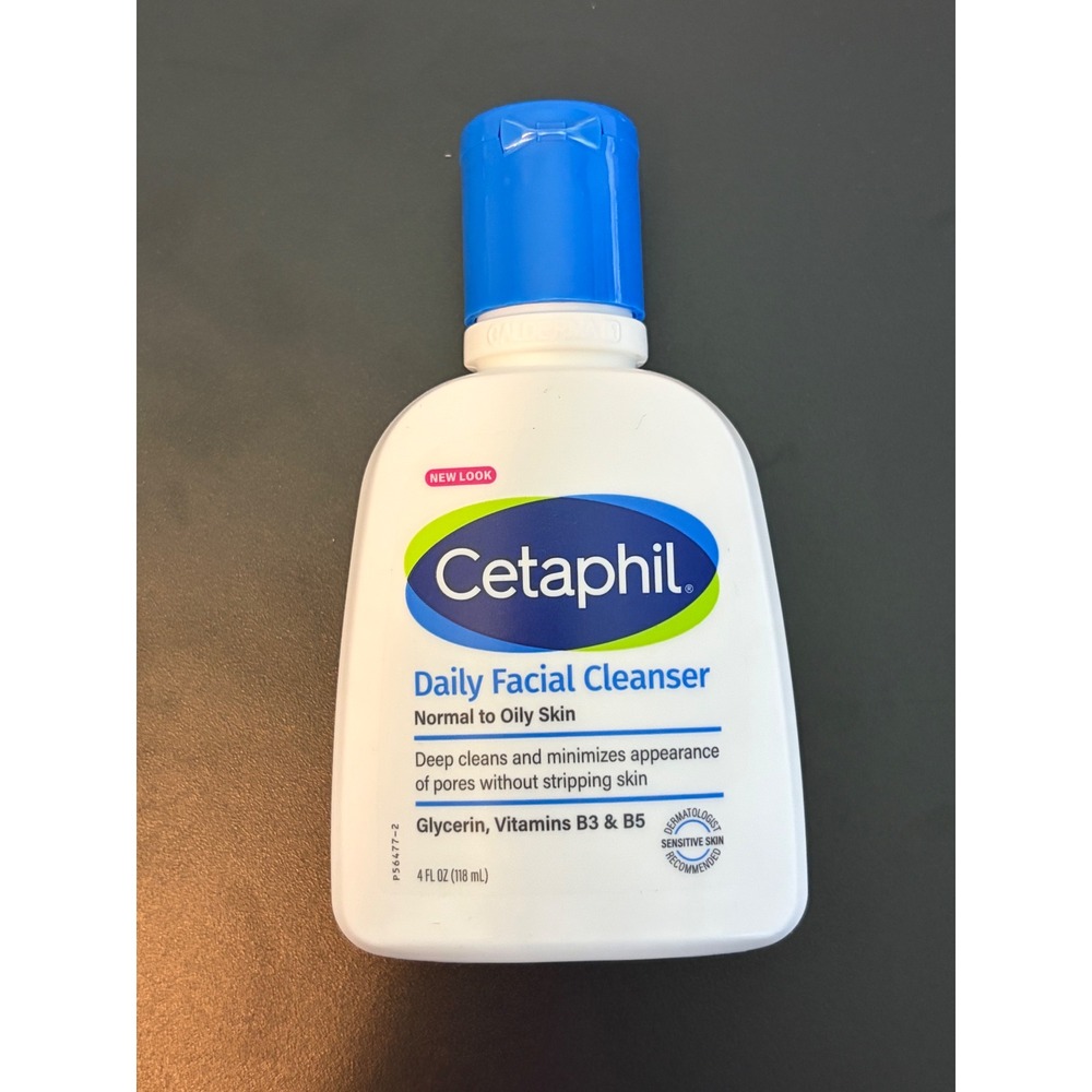 Cetaphil Daily Facial Cleanser Normal to Oily Skin 4oz Vitamin B3 B5 Glycerin